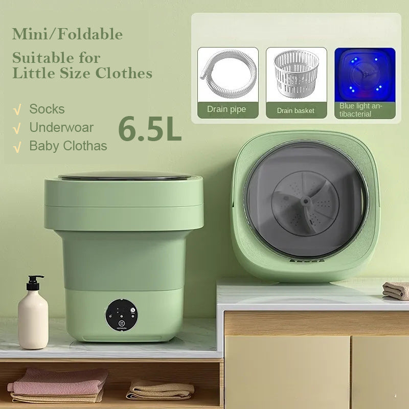 Mini Foldable Washing Machine Portable Mini Socks Underwear Panties Washing Machine Big Capacity 3 Models With Spinning Dry Gadgets - NOVAEDGE