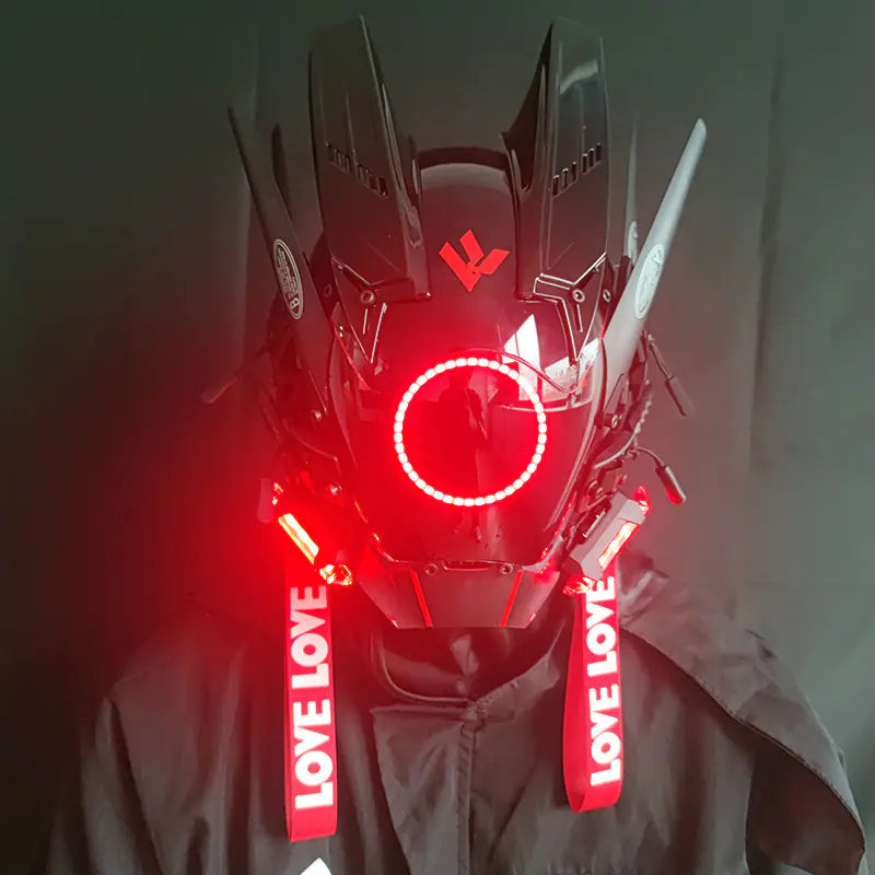 Cyberpunk LED Light-Up Mask for Music Festivals - NOVAEDGE