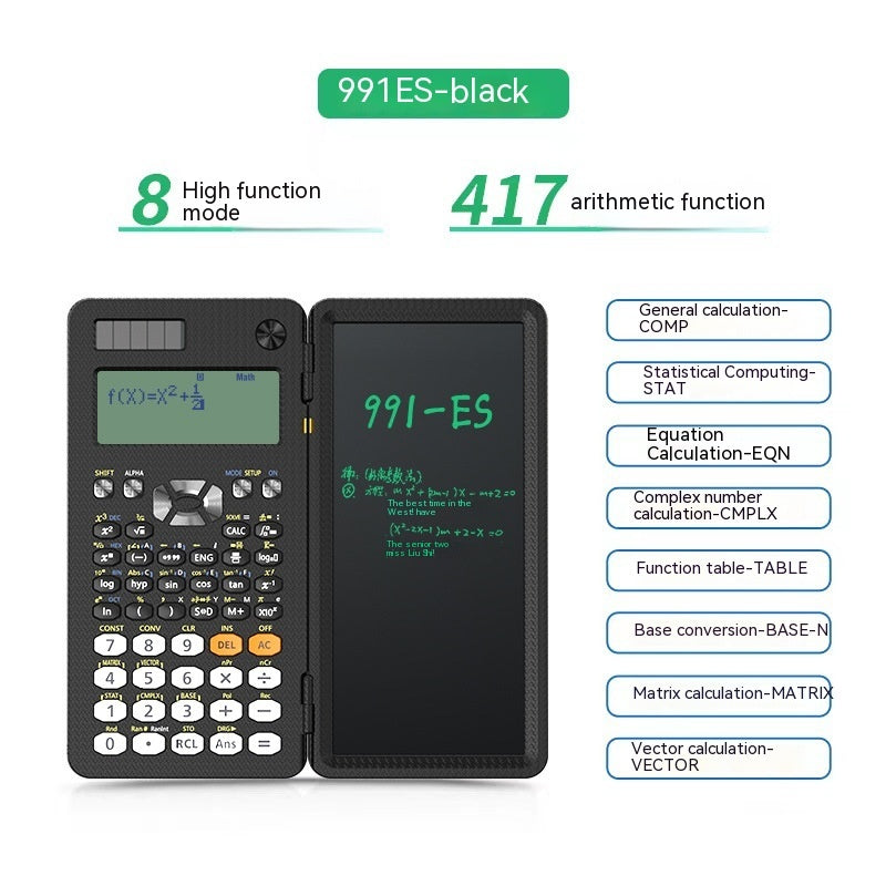 2 In 1 Foldable Scientific Calculators Handwriting Tablet Learning Function Calculator Foldable Desk Scientific Calculators - NOVAEDGE