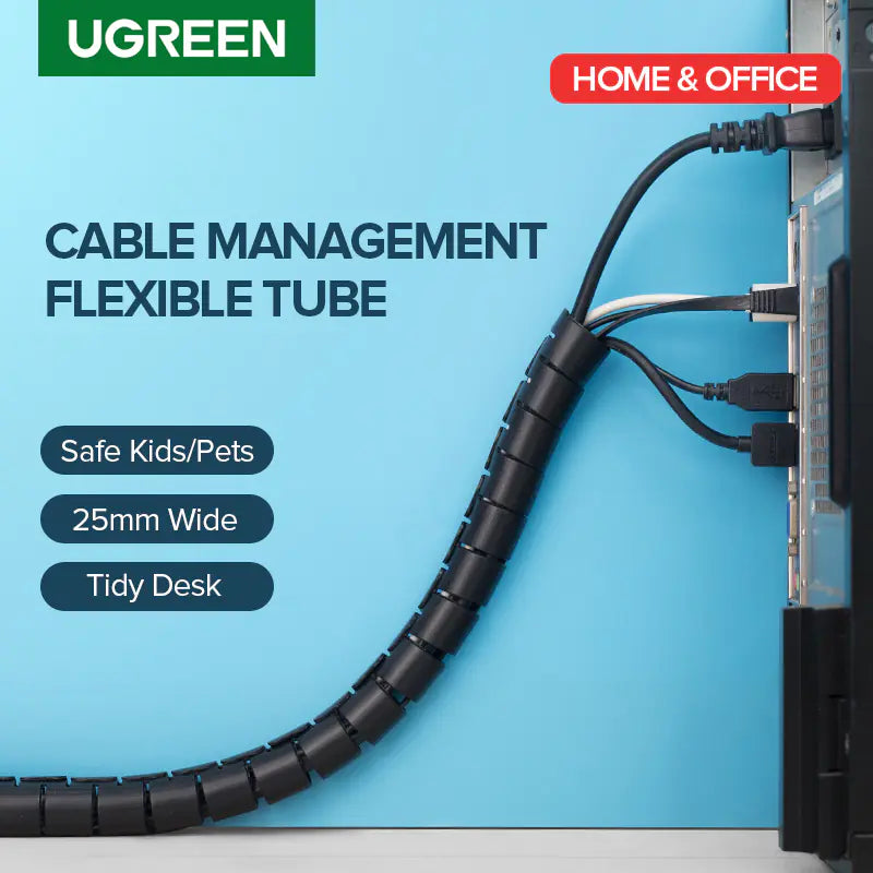 UGREEN Cable Management Sleeve for Organizing Wires - NOVAEDGE