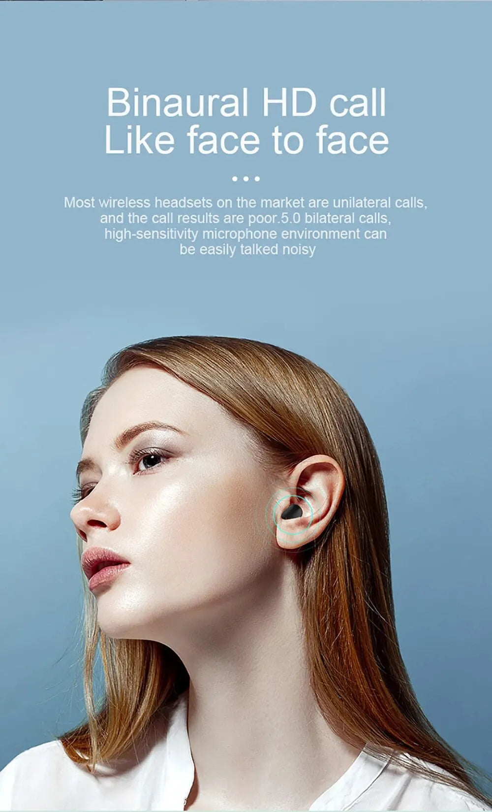 TWS A6S Wireless Bluetooth Headset Earbuds Noice Cancelling Earphone Bluetooth Headphones with Mic for Huawei Xiaomi Redmi - NOVAEDGE
