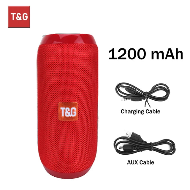 Bluetooth Speaker T&G TG117 Portable TWS Sound Box Waterproof Loudspeaker Outdoor Stereo Surround Speakers Support TF FM Radio - NOVAEDGE