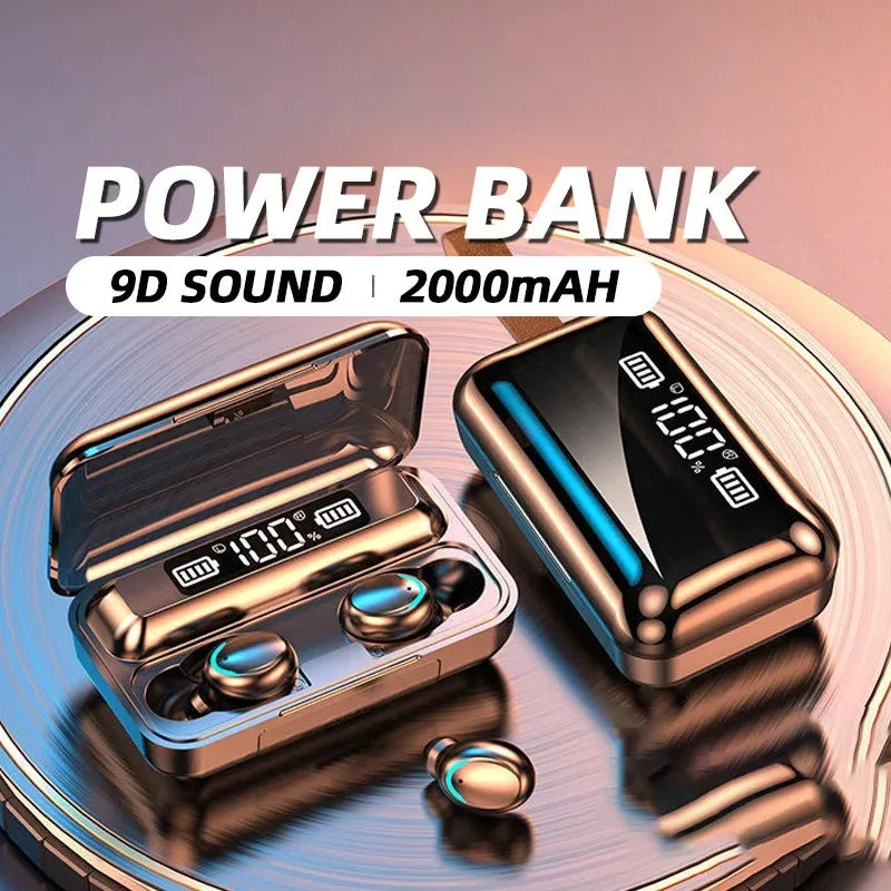 TWS F9-5 Earphone Bluetooth 5.3 Wireless Headphones Hifi Stereo Sports Waterproof Earbuds Headset Hearing Aids With Mic Handfree - NOVAEDGE