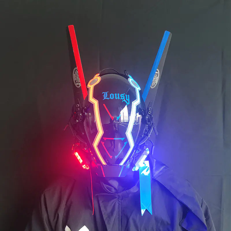 Cyberpunk LED Light-Up Mask for Music Festivals - NOVAEDGE