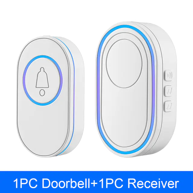 Wireless LED Doorbell with Security Alarm IP65 Waterproof - NOVAEDGE