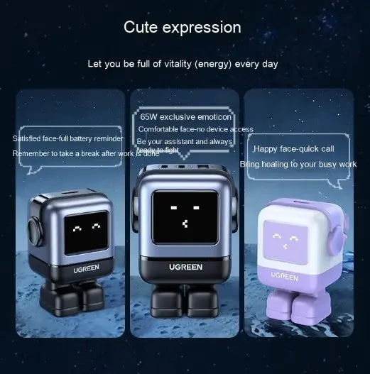 AI Companion Nexode 65W GaN USB-C Charger (3-Port) - NOVAEDGE