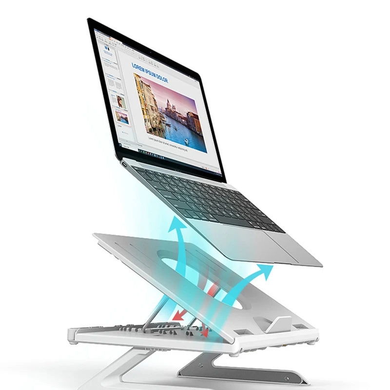 New Laptop Stand Multifunctional Folding Lift Portable Laptop Stand Monitor Increase Rack Aluminum Alloy Base - NOVAEDGE