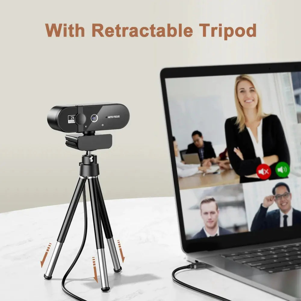 4K 1080p USB Webcam with Microphone and Tripod - NOVAEDGE