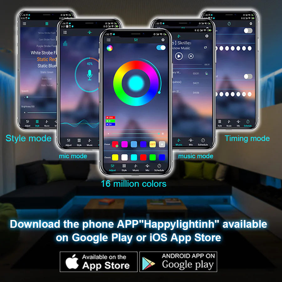 5050 RGB Strip LED Light All Variants - NOVAEDGE