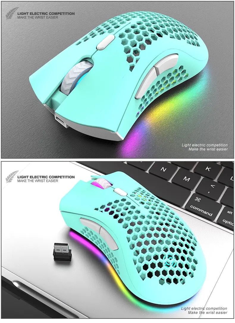 BM600 Rechargeable Wireless RGB Gaming Mouse for PC - NOVAEDGE