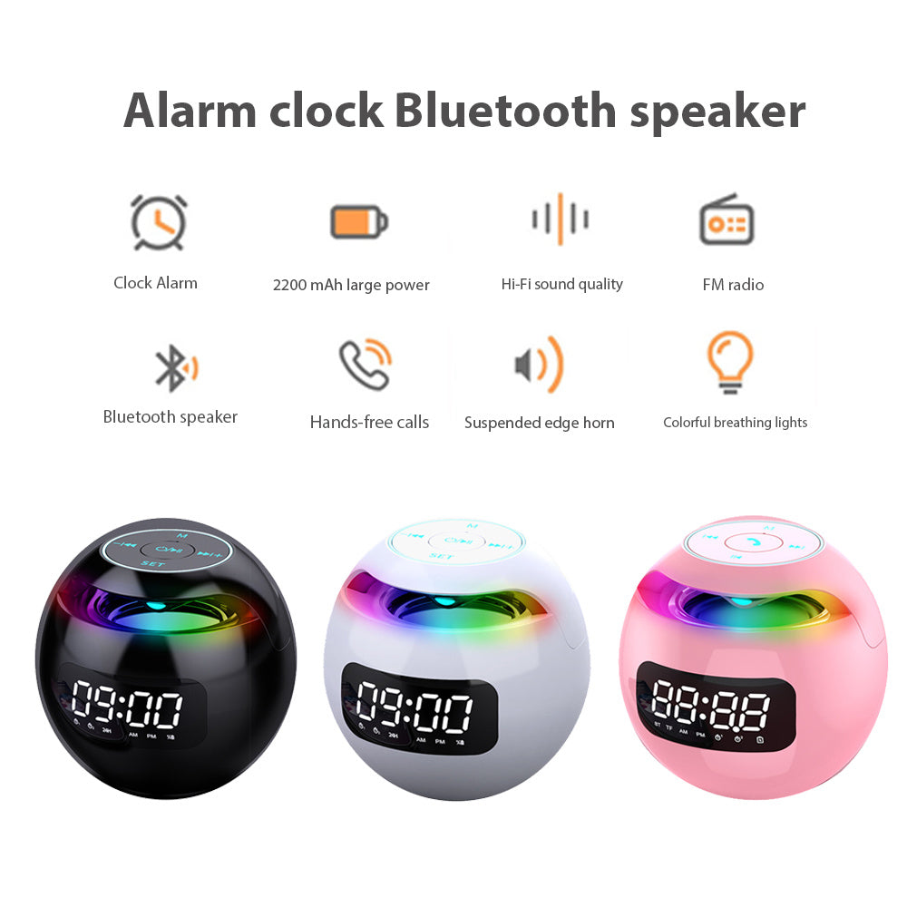 New Portable Wireless Alarm Clock Bluetooth Speaker - NOVAEDGE
