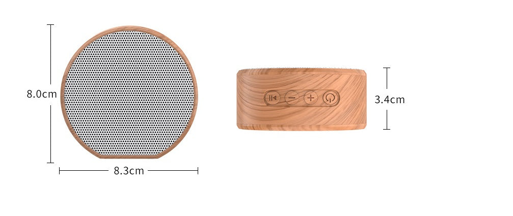 Mini Wood Bluetooth Speaker Portable Outdoor Wireless Support AUX TF - NOVAEDGE