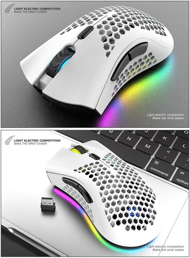 BM600 Rechargeable Wireless RGB Gaming Mouse for PC - NOVAEDGE