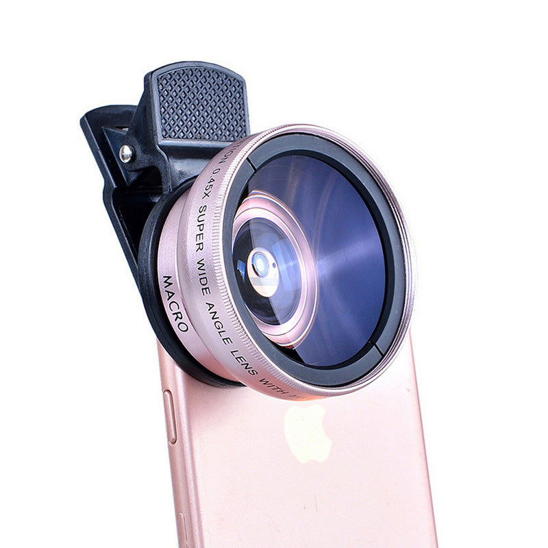 Mobile phone lens 0.45Xwide angle 12.5 times the macro external lens photography camera universal HD Combo - NOVAEDGE