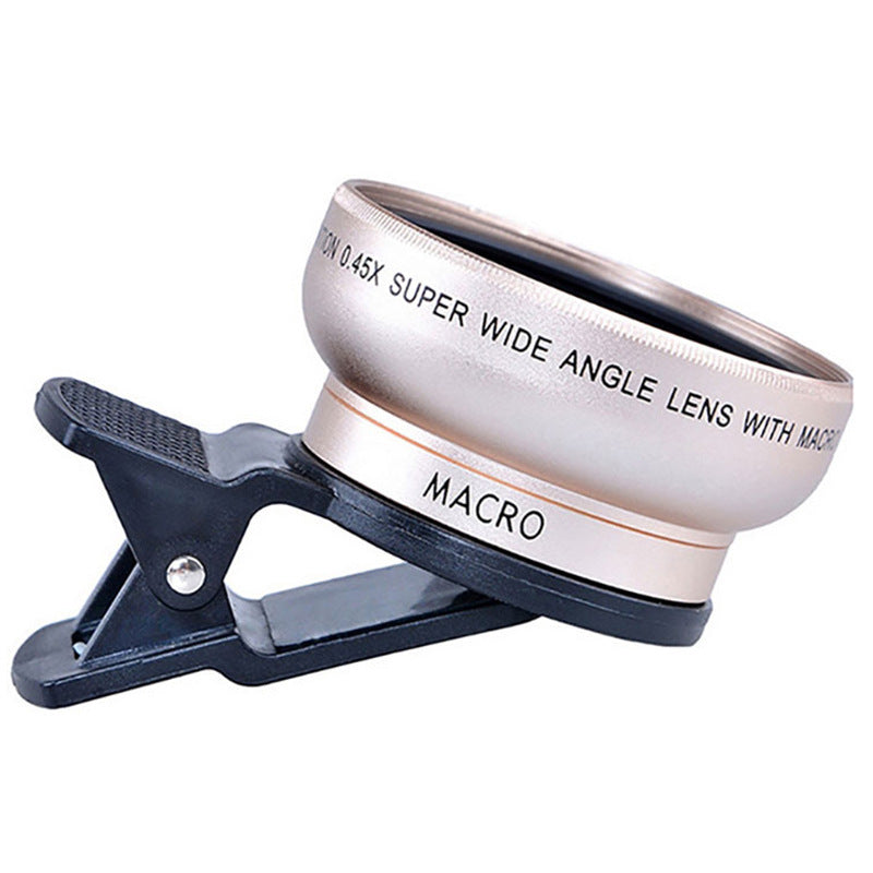 Mobile phone lens 0.45Xwide angle 12.5 times the macro external lens photography camera universal HD Combo - NOVAEDGE