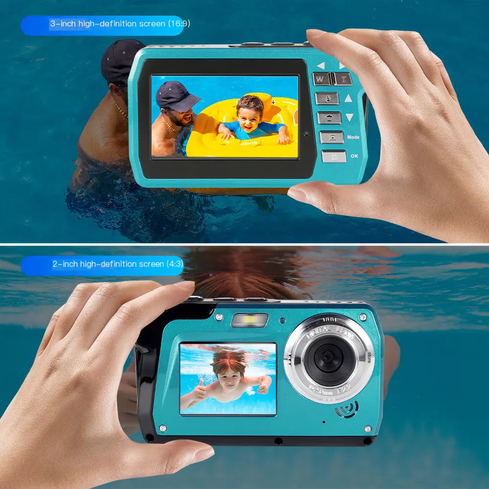 4K Digital Camera with Dual LCD Screens and Waterproof - NOVAEDGE