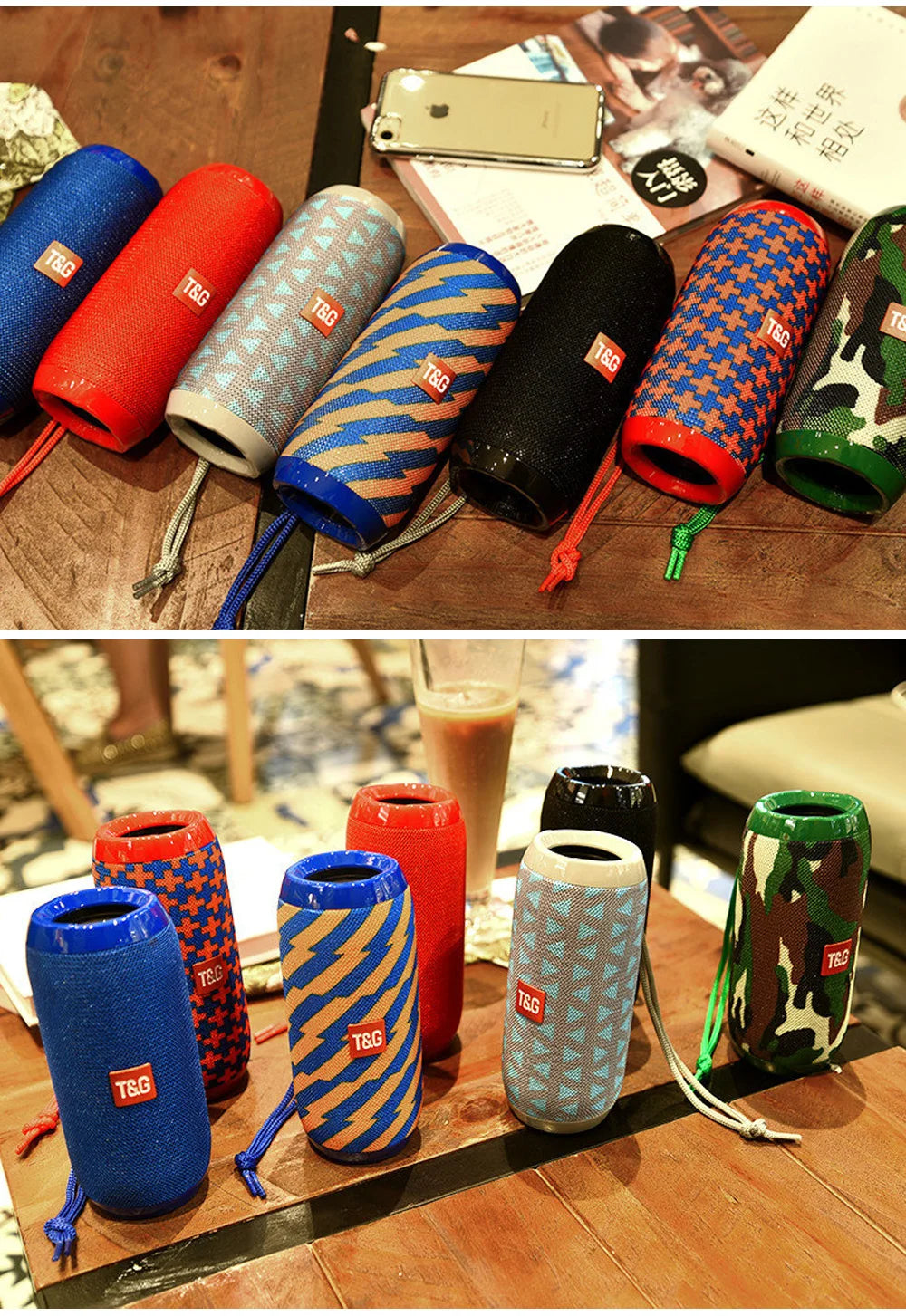 Bluetooth Speaker T&G TG117 Portable TWS Sound Box Waterproof Loudspeaker Outdoor Stereo Surround Speakers Support TF FM Radio - NOVAEDGE