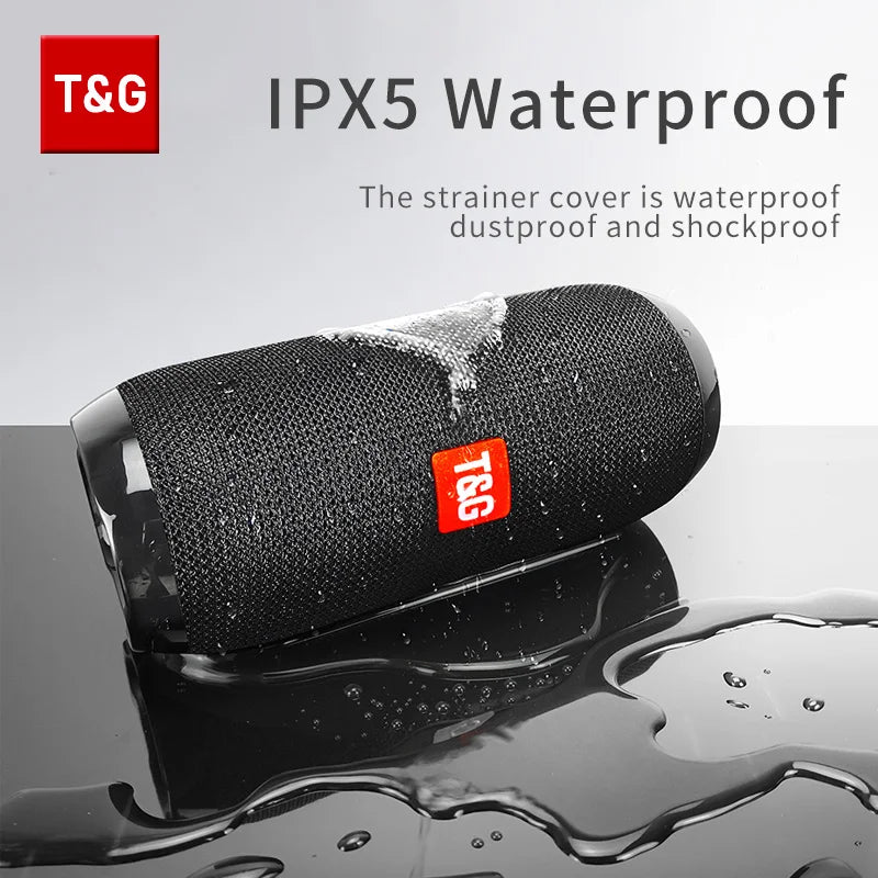 Bluetooth Speaker T&G TG117 Portable TWS Sound Box Waterproof Loudspeaker Outdoor Stereo Surround Speakers Support TF FM Radio - NOVAEDGE