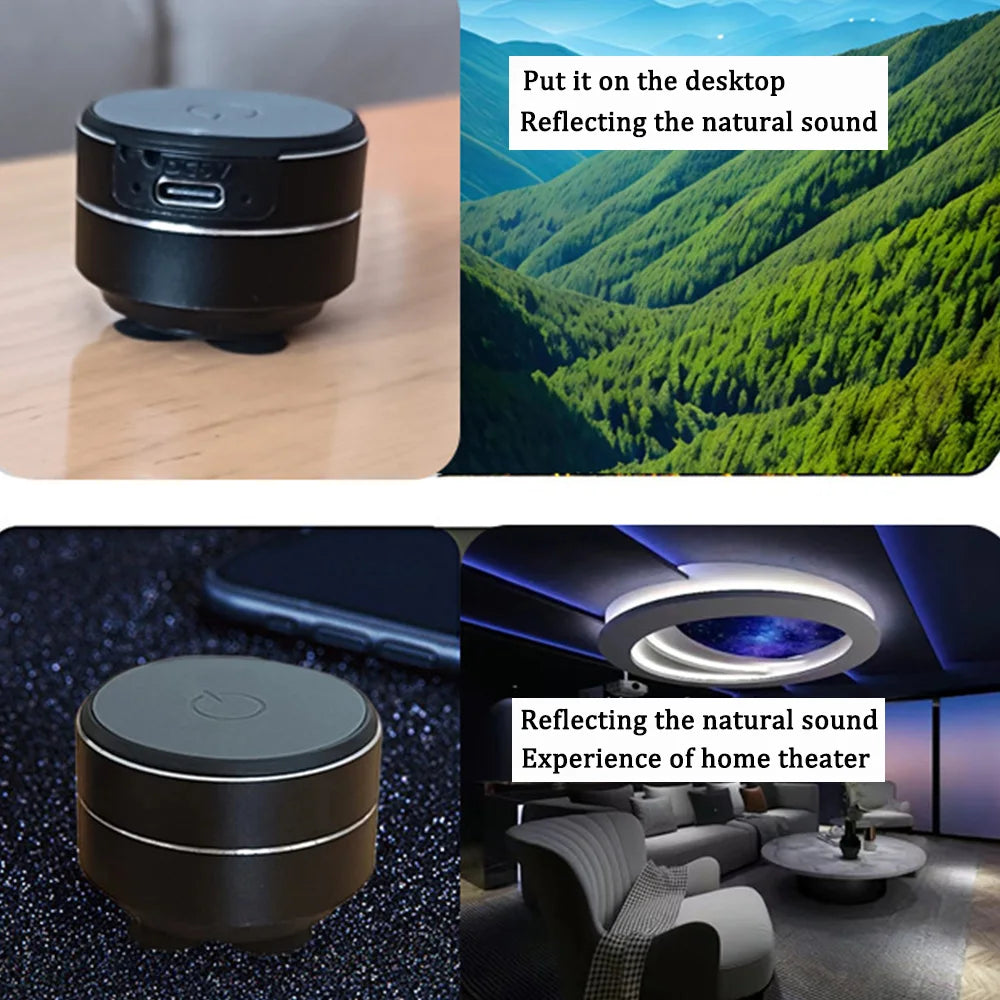 Wireless Bluetooth Speaker Digital Dual TWS Vibration Stereo Sound Audio Mini Bone Conduction Speaker With FM - NOVAEDGE