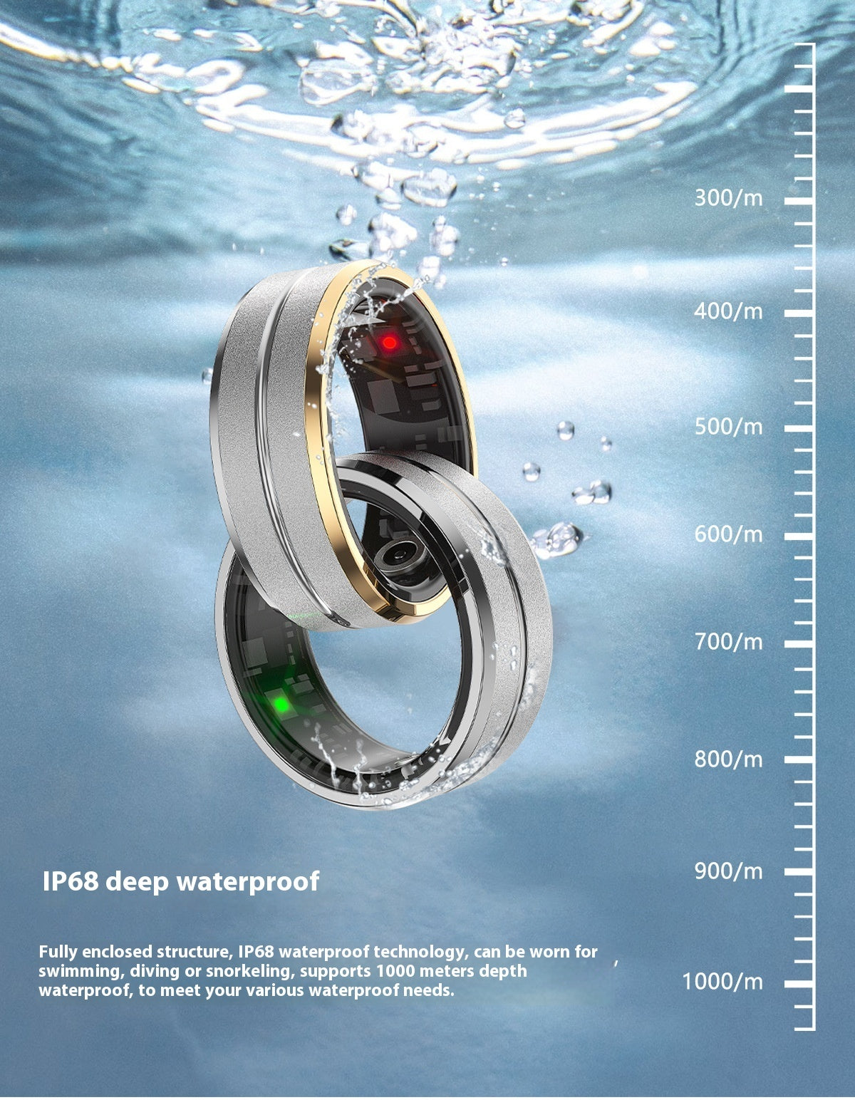 Waterproof Multi-Sport Smart Ring - NOVAEDGE