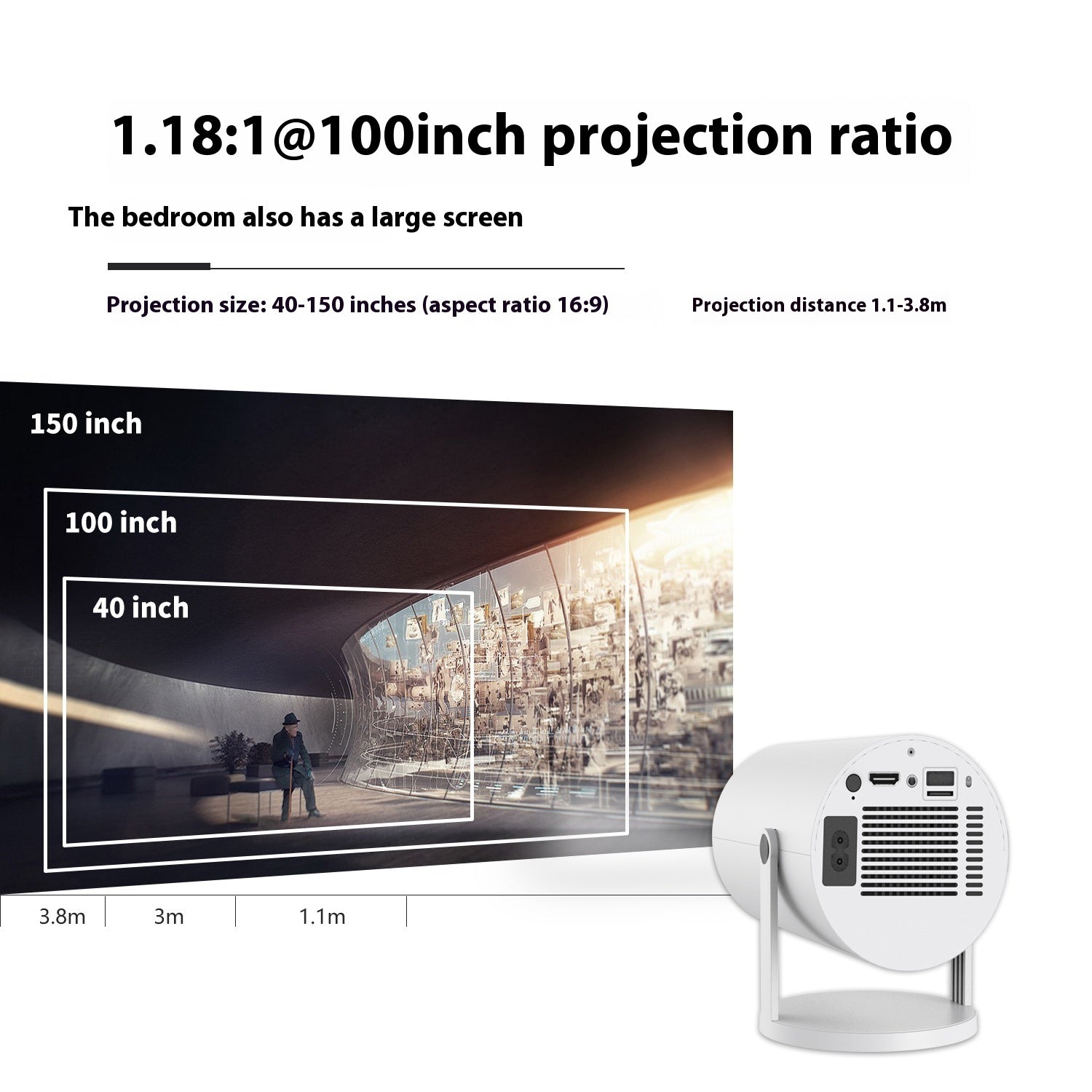 180° Smart Home Projector - NOVAEDGE