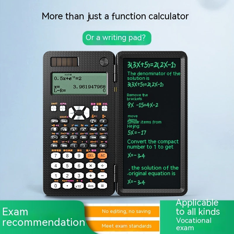 2 In 1 Foldable Scientific Calculators Handwriting Tablet Learning Function Calculator Foldable Desk Scientific Calculators - NOVAEDGE