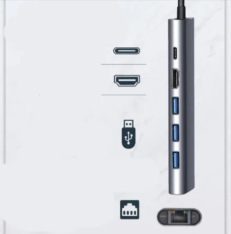 4K HDMI, Gigabit LAN, USB-C Hub with PD Charging & 2 USB 3.0 Ports - NOVAEDGE